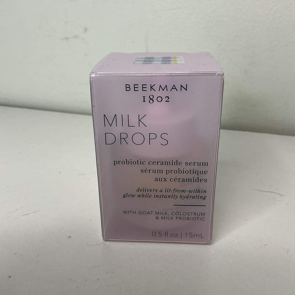 Beekman 1802 Milk Drops Probiotic Ceramide Serum Travel Size 0.5 fl oz 15 mL